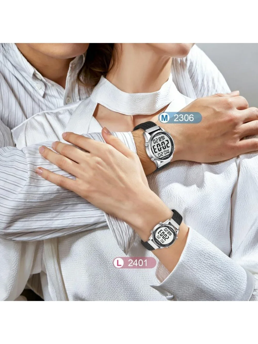 Men's Black Waterproof Fitness Step Mileage & Calorie Backlight Wrist Watches